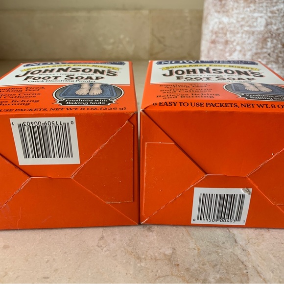 Johnson's FOOT SOAP 2 Boxes of 8 Packets Johnsons Foot Soak Value Size 8oz each - Picture 2 of 3